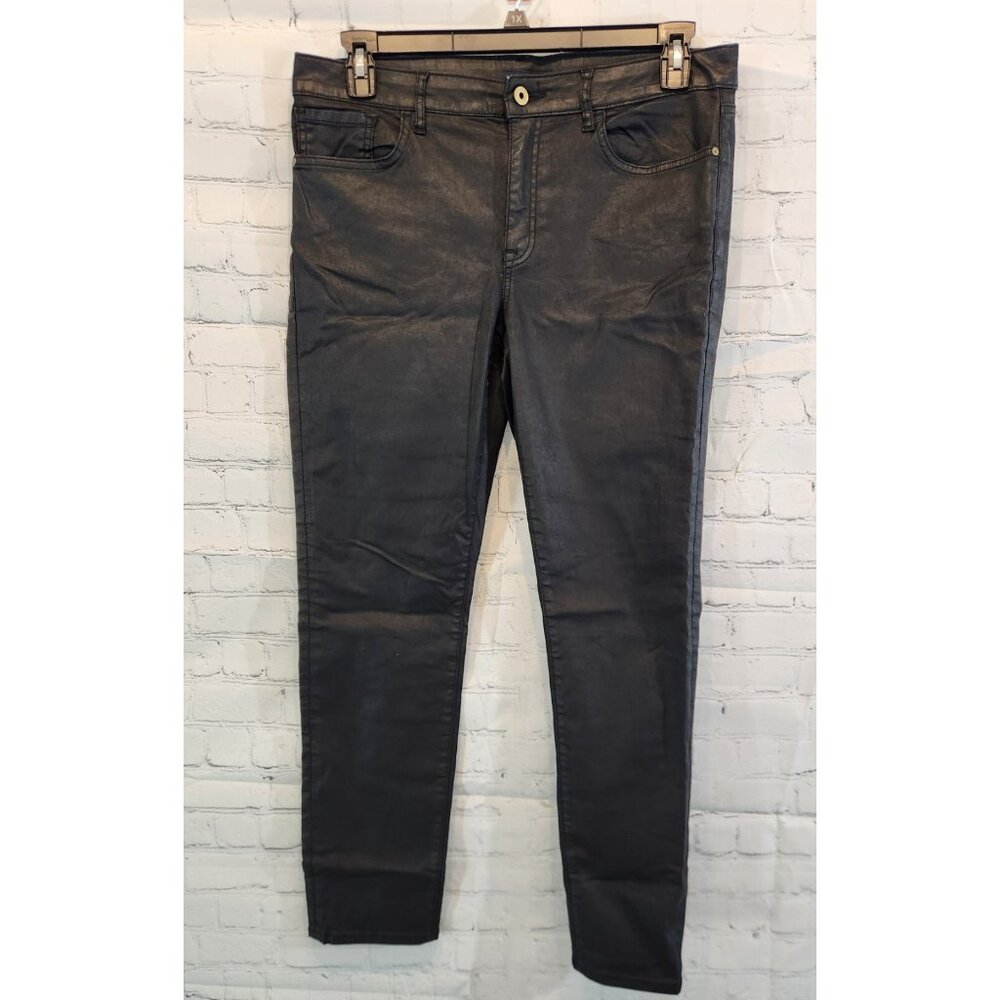 Tommy Hilfiger Jeans Greenwich Skinny Mid-rise Stretch Black Wax Denim Womens 14 - Picture 3 of 13